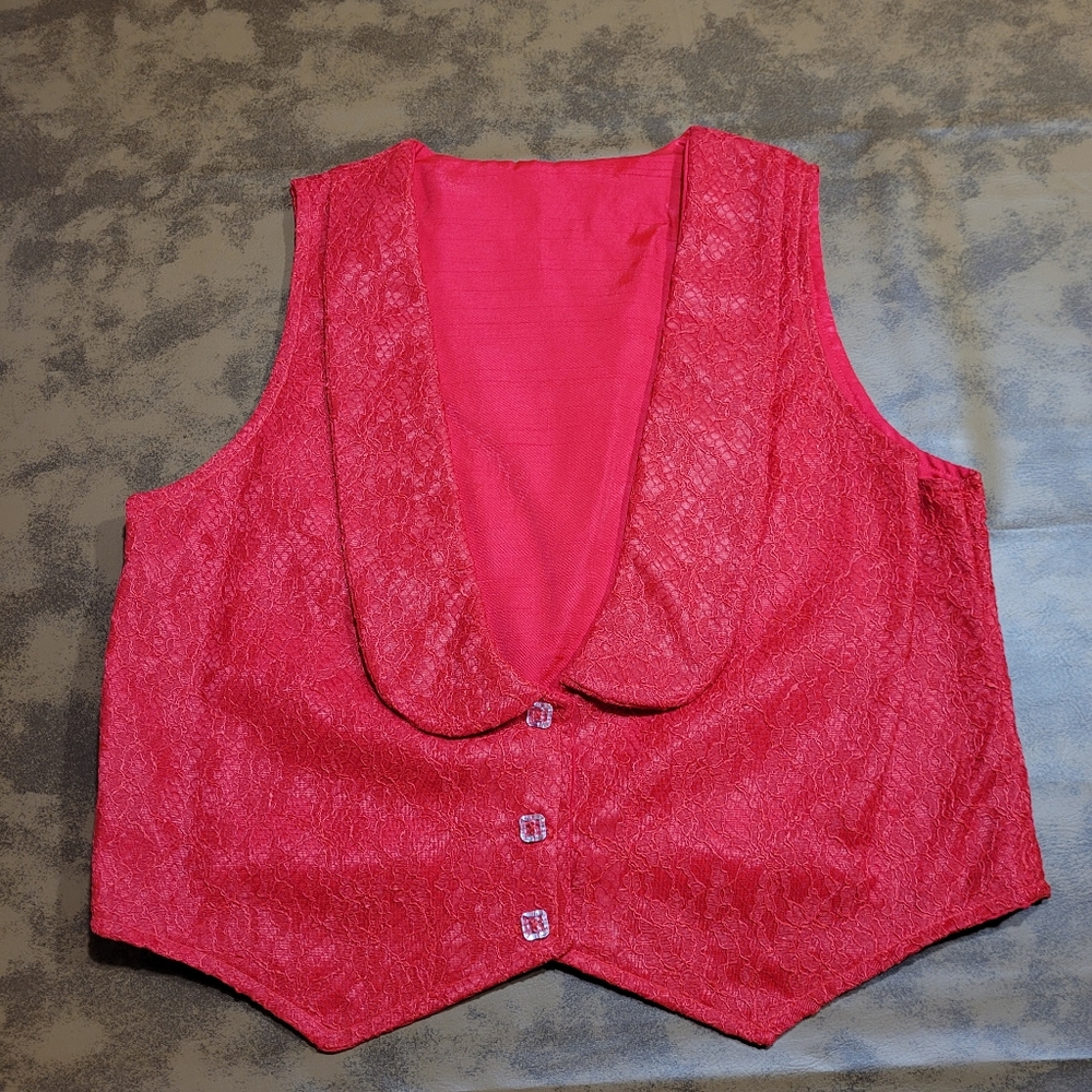 New Red Laced Vest